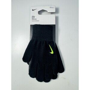 Nike Unisex Youth Knit Winter Gloves Black Cold weather New S/M